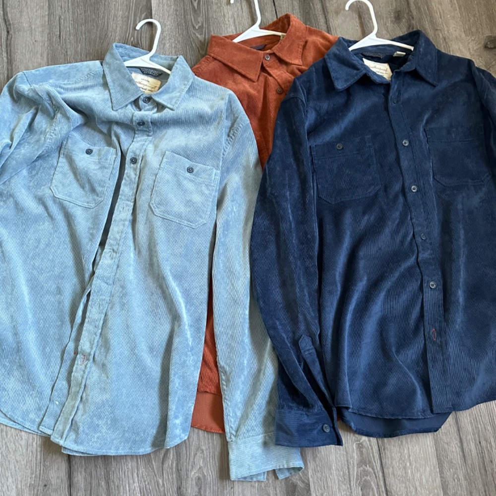 Corduroy long sleeve shirts